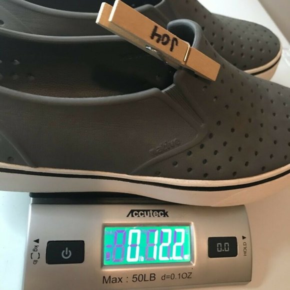 Native Miles Slip On Shoe Womens 10 Mens 8 Gray Perforated Outdoor Comfort - Picture 8 of 8